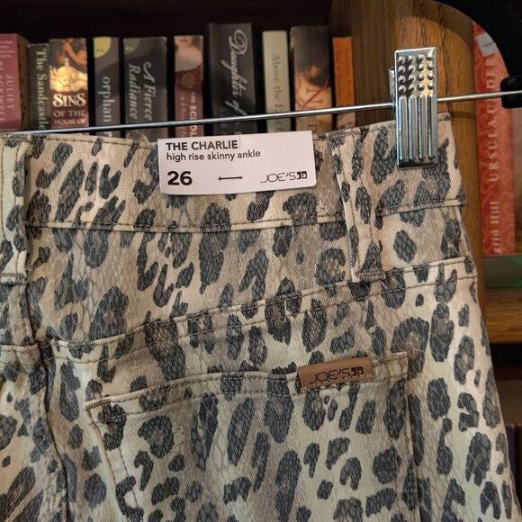 JOE'S jeans the Charlie high rise skinny jeans  size 26 nwt leopard print - Picture 4 of 5